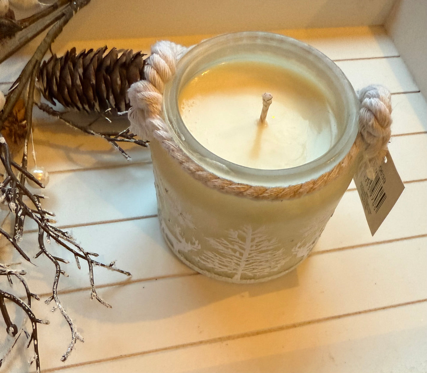 Large Glitter Decor Candle