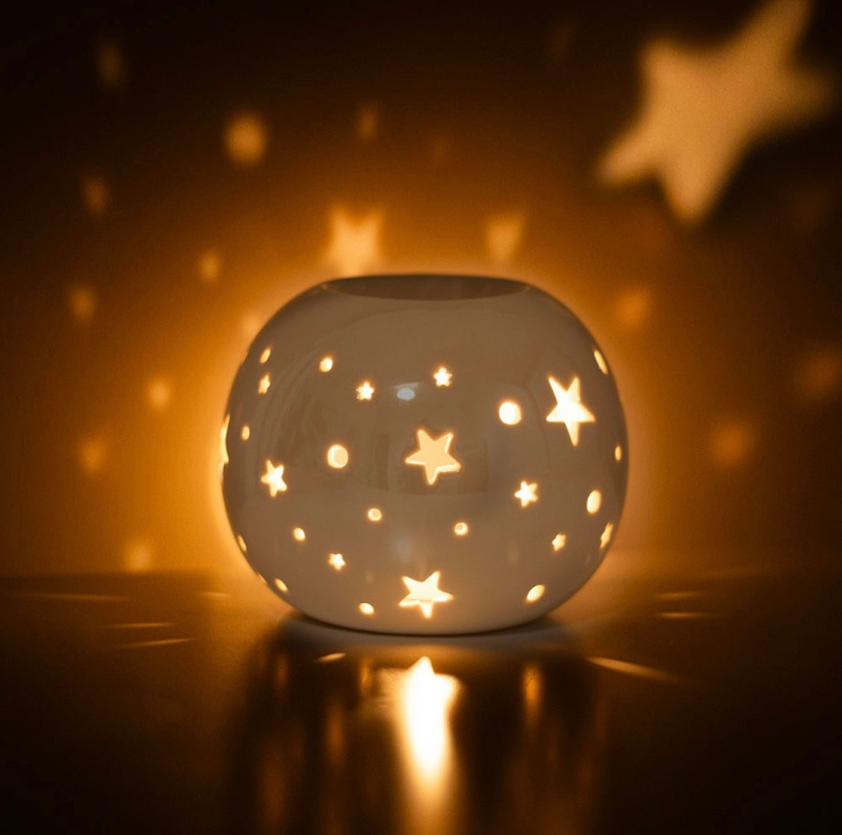 WHITE IRIDESCENT
STAR BURNER