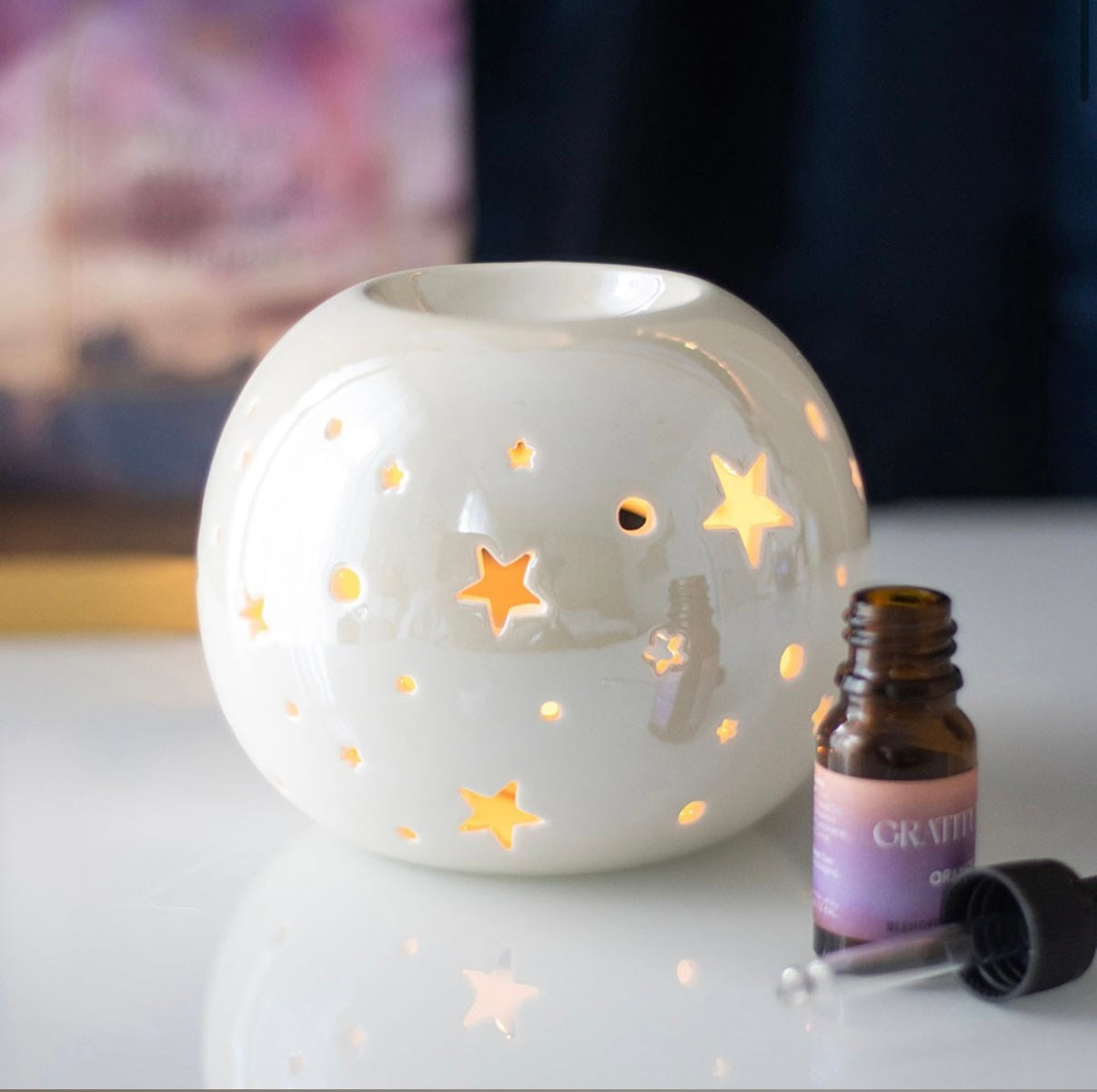 WHITE IRIDESCENT
STAR BURNER