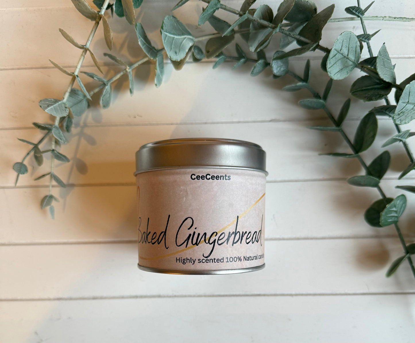 Baked Gingerbread Tin Candle