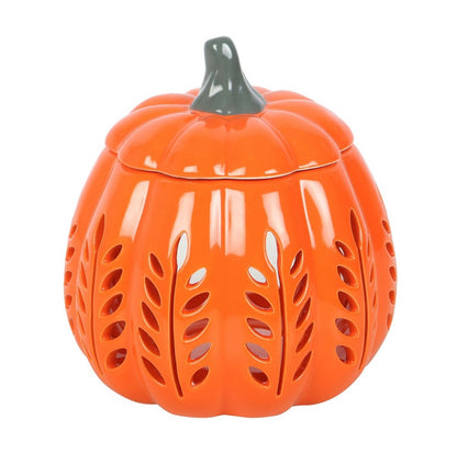 Orange Leaf Cut Out Pumpkin