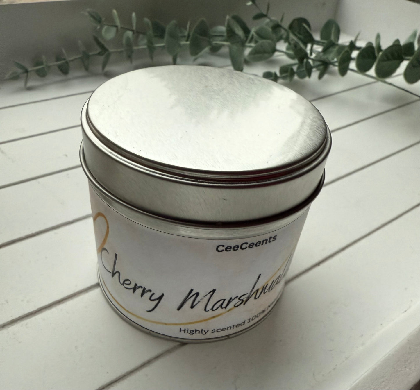 Cherry Marshmallow Tin Candle