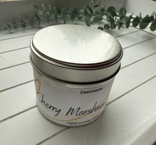 Cherry Marshmallow Tin Candle