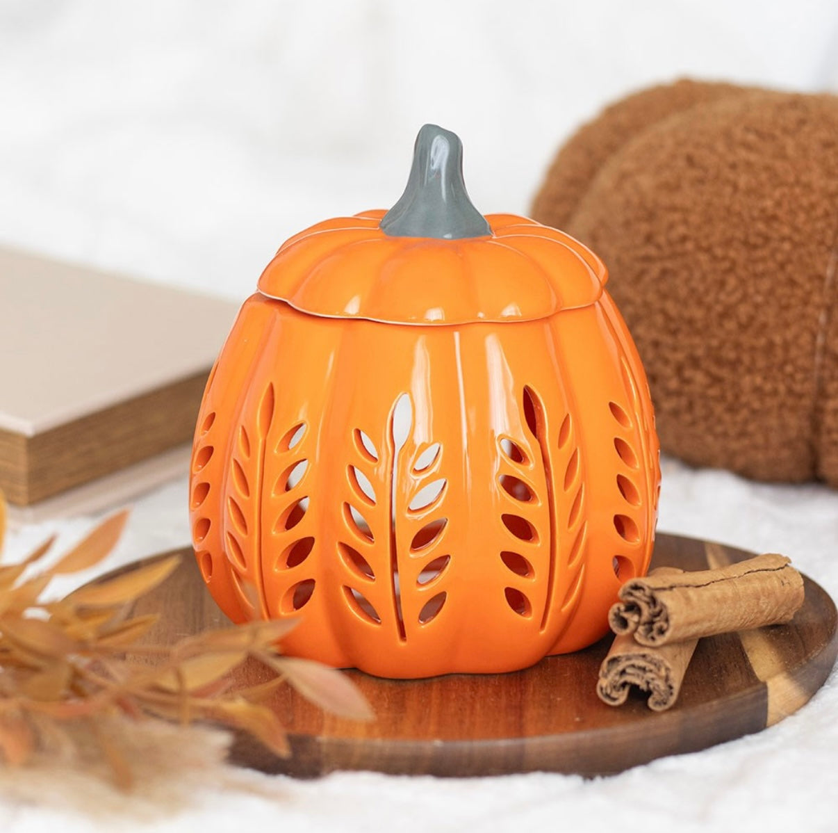 Orange Leaf Cut Out Pumpkin