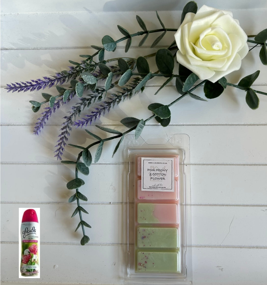 Pink Peony and Cotton Flower Snap Bar