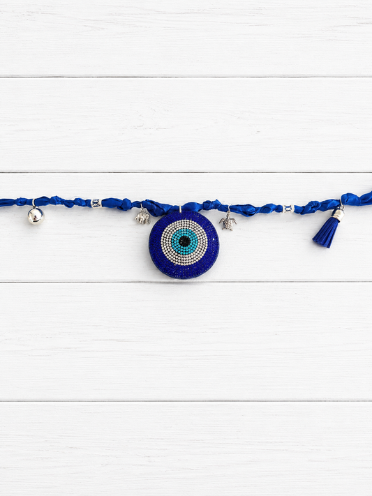 Evil eye Silk Bandana Necklace