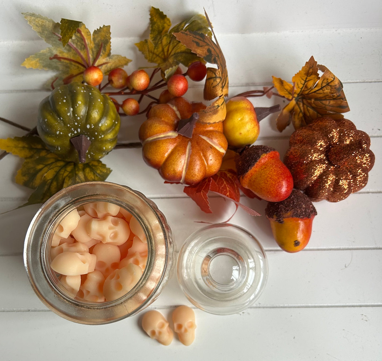 Pumpkin Spice Skull Scoopie Jar