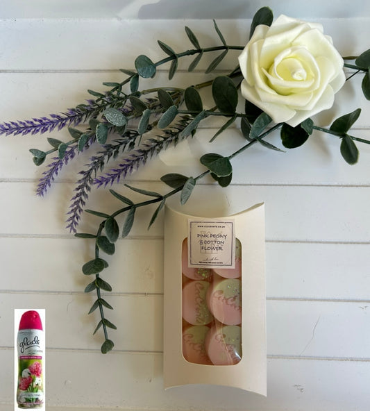 Pink Peony and Cotton Flower Shapes