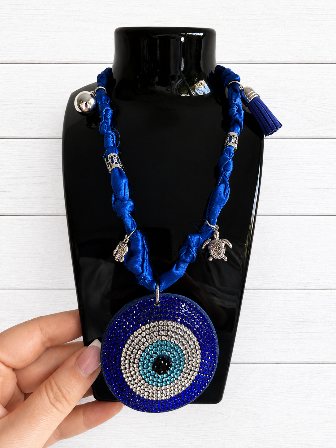 Evil eye Silk Bandana Necklace