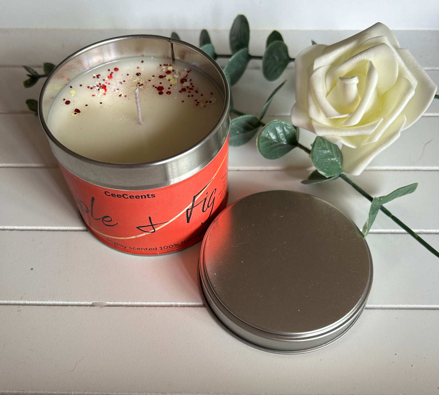 Apple & Fig Tin Candle