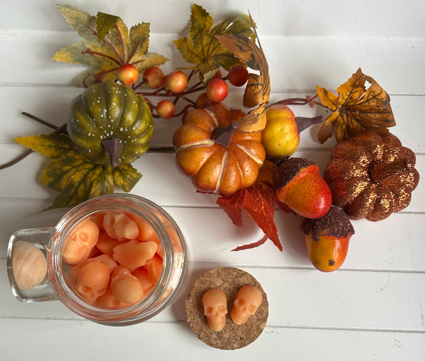 Pumpkin Spice Skull Scoopie Spoon Jar