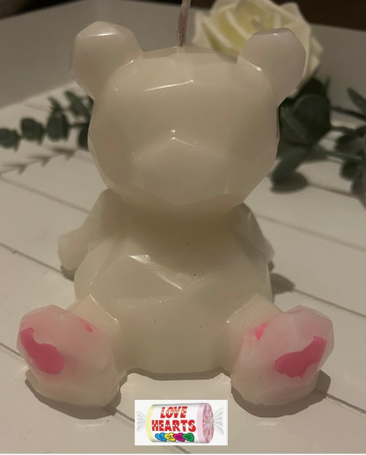 Love Heart Teddy Candle