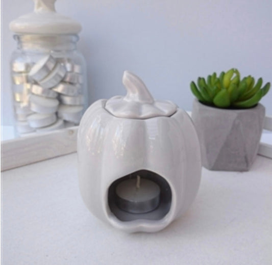 Grey Pumpkin Wax Burner