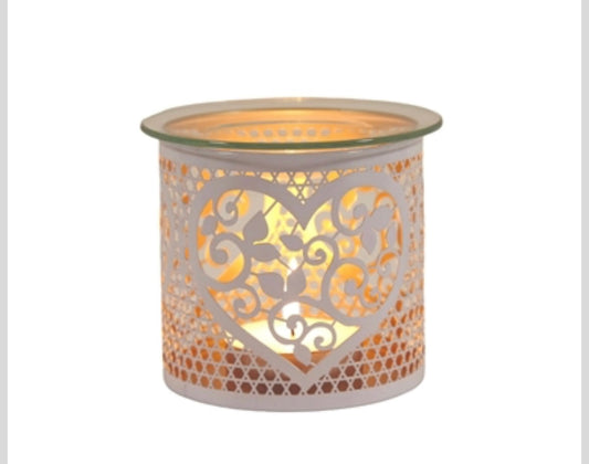 White Heart Wax Burner