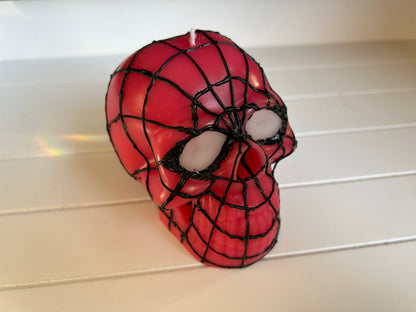 Spider man skull candle